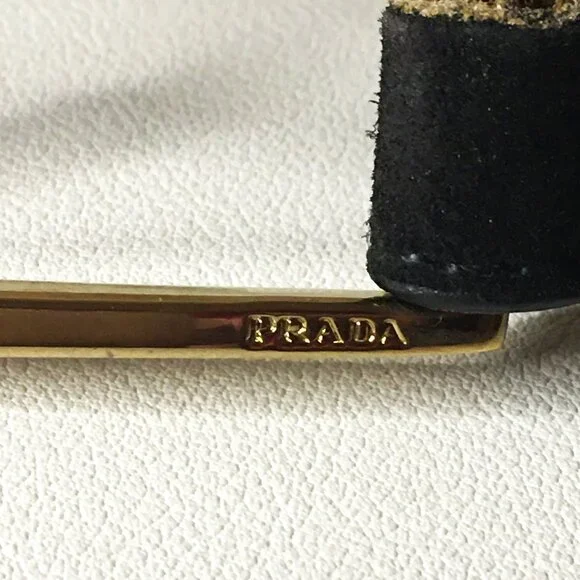 Black & Gold Grommet Suede πππππ Belt - Picture 6 of 10